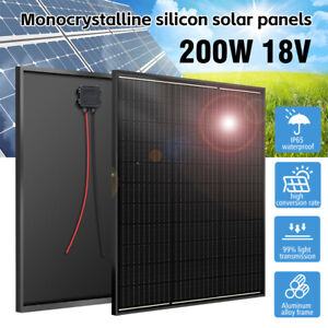 200W Watt 12V Mono Solar Panel Charging Battery Power RV Home Boat Camp Off-Grid
