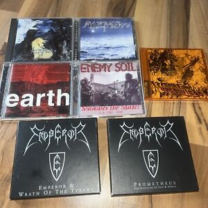 New ListingDeath Black Metal Cd Lot Of 7 Ulver, Emperor, Earth, Enemy Soil, Absolutego