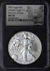 New Listing2021 T1 American Silver Eagle NGC MS70 FDOI Type 1 Label Black Core ✪COINGIANTS✪