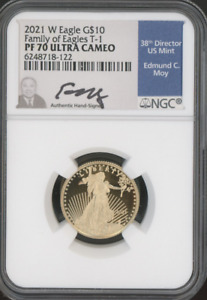 2021 W Gold Eagle G$10 T-1 NGC .9999 Gold PF 70 Ultra Cameo Proof NGC