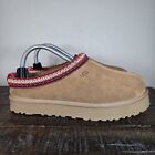 UGG Tazz Womens Size 7 Youth 6 Suede Slippers Shoes Chestnut Brown