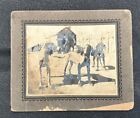 Antique board mounted photo - TRIO OF HOUND DOGS animals