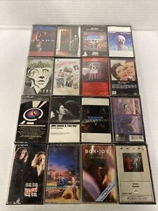 Cassette Tape Lot of 16 Van Halen AC/DC Styx Rush Scorpions Bon Jovi & More!