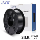 JAYO 1.1KG PLA+ SILK Black 3D Printer Filament 1.75mm With Spool Easy Print