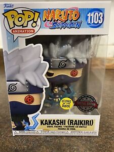 New ListingFunko Pop Naruto : KAKASHI (RAIKIRI) Glows GITD #1103 Vinyl