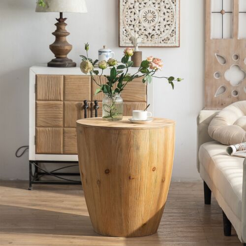 Vintage Style Bucket Shaped Coffee End Table
