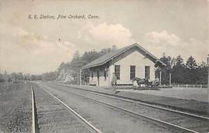 PINE ORCHARD, BRANFORD, CT ~ NY, NH & H RAILROAD STATION, HUNTER PUB used 1910