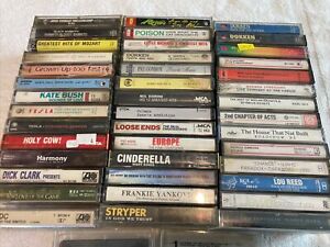 Lot of 44 Classic Heavy Rock Metal Progressive 70's, 80's, 90's Cassette Tapes