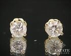 14k Yellow Gold Round Natural .48ctw Diamond Screw Back Earrings i15756