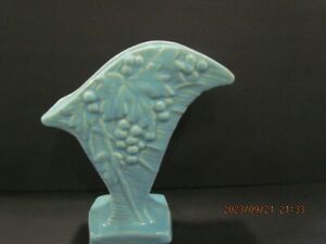 New ListingRobins' Egg Blue Vintage McCoy Art Pottery Vase Leaves and Berries Design
