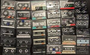 Mixed Lot of 37 TDK Cassette Tapes Including New AR100 (1988) & New D90 (1990)