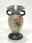 Vintage Hull Art Pottery Woodland Vase Rare Green Pink Blue Color Combination