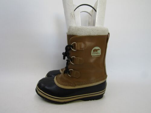 Sorel Youth 4 Brown Leather Brown Waterproof Insulated Snow Boots