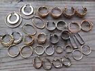 Gold And Silver Leverback Hoops  Earrings Lot