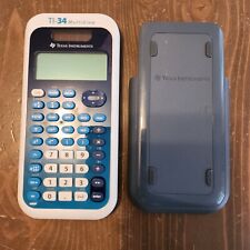 Texas Instruments TI-34 MultiView 4 Line Calculator Tested Working With Cover
