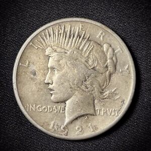 New Listing1921 High Relief Peace Dollar VF Very Fine 90% Silver Coin