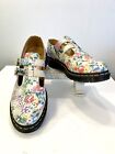 Dr. Martens Shoes Women’s 9 Mary Jane’s Floral Mash Up Two Buckle Classic New