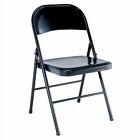 Mainstays All-Steel Metal Folding Chair, Double Braced, Black