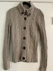 Banana Republic Small Wool Cashmere Blend Cable Knit Button Cardigan Sweater PS