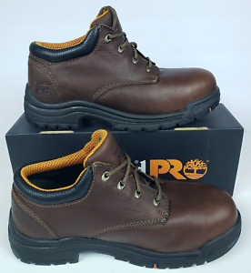 Timberland Pro® Men's TITAN OXFORD ALLOY SAFETY TOE Brown Boots Size 10 XW  Wide