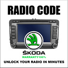 SKODA CODES RADIO ANTI-THEFT UNLOCK STEREO SERIES RNS315 RCD300 PIN CODE SERVICE