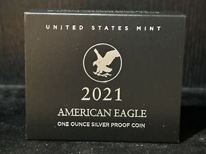 2021 W Type 2 American Silver Eagle Proof! In OGP with COA!
