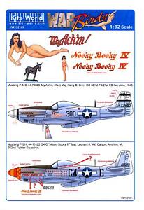 Kits World Decals 1/32 P-51 MUSTANG Fighter My Achin' (Ass) & Nooky Booky IV