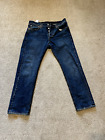 Levi 501 Slim Taper Fit Selvedge Men's Jeans Dark Wash 32x29