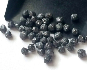 Black Rough Diamond | Natural Round Black Raw Diamond | Uncut Diamond For Gift