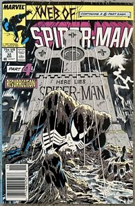 New ListingWEB OF SPIDER-MAN #32 NEWSSTAND 🪦 Kraven's Last Hunt | Iconic Mike Zeck Cover