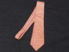 HERMES Necktie Tie red all over pattern 100% Silk made in France H1716