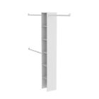 Selectives 12 in. W White Custom Tower Wall Mount 6-Shelf Wood Closet System