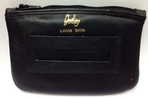 Jobey Black Lambskin Pipe Tobacco Pouch w/Paper Slot Surgical Rubber Lined 6200