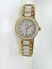 Bulova 98L173 Women's Watch with White Dial and White Ceramic Gold Tone Watch