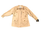 London Fog Vintage NWT Tan Maincoat Trench Coat Womens Size Medium 