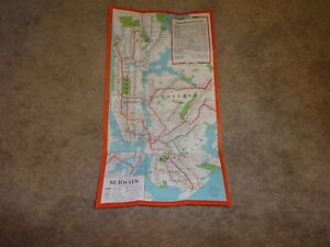 VIN ORIGINAL 1959 NEW YORK TELEPHONE CO ISSUED SUBWAY TRANSIT GUIDE MAP