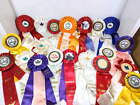 Lot Of 20: Vintage Assorted Fair Competition Show Ribbons Awards Mixed Graphics