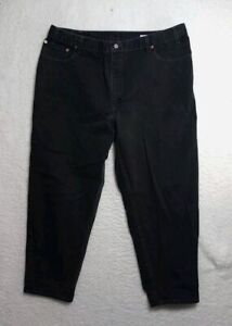Vintage Levis Jeans Mens 44x30 Black Denim 560 Loose Taper Comfort Fit Baggy Y2K