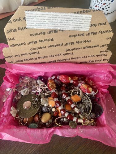 Vintage To Now Wearable Jewelry Lot Packed In  Small Flat Rate Box