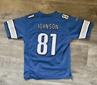 NFL On Field Player Jersey 81 CALVIN JOHNSON Nike Detroit Lions Youth  LARGE