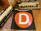 HUGE NYC Subway D Train Vintage Brooklyn NY Central Park Roll Coney Island Sign