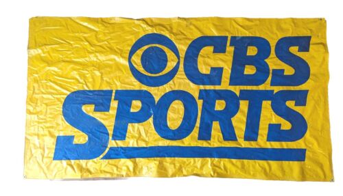 Authentic HUGE Vintage Vinyl CBS Sports Banner 90