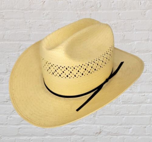 Resistol 7 3/8 Self-Conforming Cattleman Cowboy Hat Hand Woven Formosan Beige