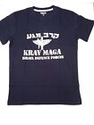 Navy Blue Cotton Short T-shirt Printed IDF Israeli Army Krav Maga קרב מגע Free