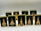 New ListingDanbury Mint VTG Gold Christmas Ornaments BEAR, CANDLE, TREE AND MORE!