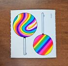 Rare Vintage 80's BJ Decal Specialties Vinyl Rainbow Lollipops Sticker Large Mod