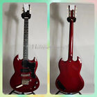Factory Wine Red P-90 Pickup SG Electric Guitar Black Fretboard Chrome Hardware