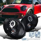 Fit 2007-2013 Mini Cooper S LED Halo Black Smoke Projector Headlights Left+Right (For: More than one vehicle)