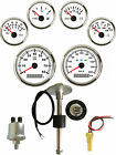 6 Gauge Set with Senders 200KPH GPS Speedometer Tacho Fuel Volts Oil  Temp White