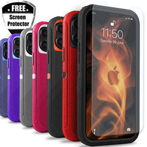 For iPhone 15 14 13 12 11 Pro Max XR 6 7 8 Plus Shockproof Case Screen Protector